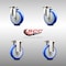 Service Caster 5 Inch 316SS Blue Polyurethane Wheel Swivel Top Plate Caster Rigid SCC, 2PK SCC-SS31620S514-PPUB-BLUE-2-R-2 - alternate 6
